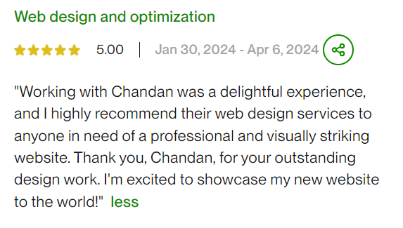 website client review